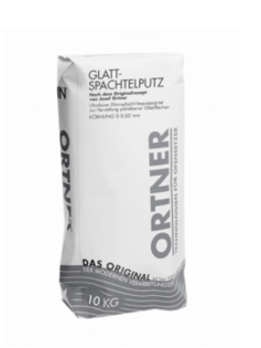 ORTNER, hladká špachtlovacia omietka GLATTSPACHTELPUTZ 150°C, biela 0-0,2, 10 vrece
