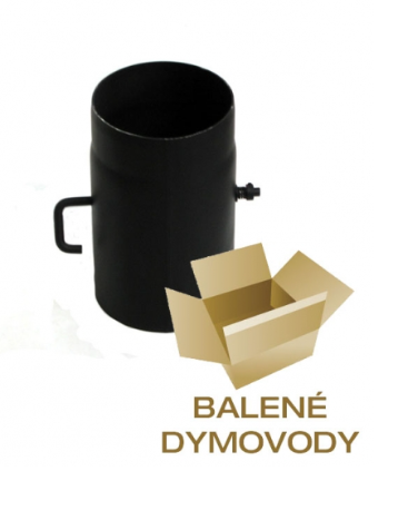 Dymovod klapka s krátkym tiahlom, 150/2, oceľ čierna