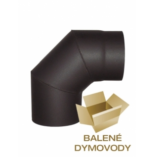 Dymovod koleno O150/90/2, oceľ čierna