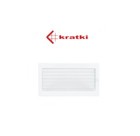 Krbová mriežka biela KR, 17/30 cm, biela, so žalúziou