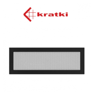 Krbová mriežka KR 17x49cm, čierna, bez žalúzie
