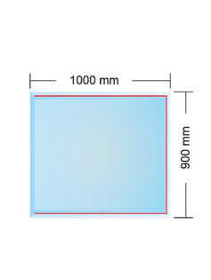 Sklo podkladové BERLIN 100x90cm, hrúbka 6mm
