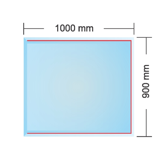 Sklo podkladové BERLIN 100x90cm, hrúbka 8mm